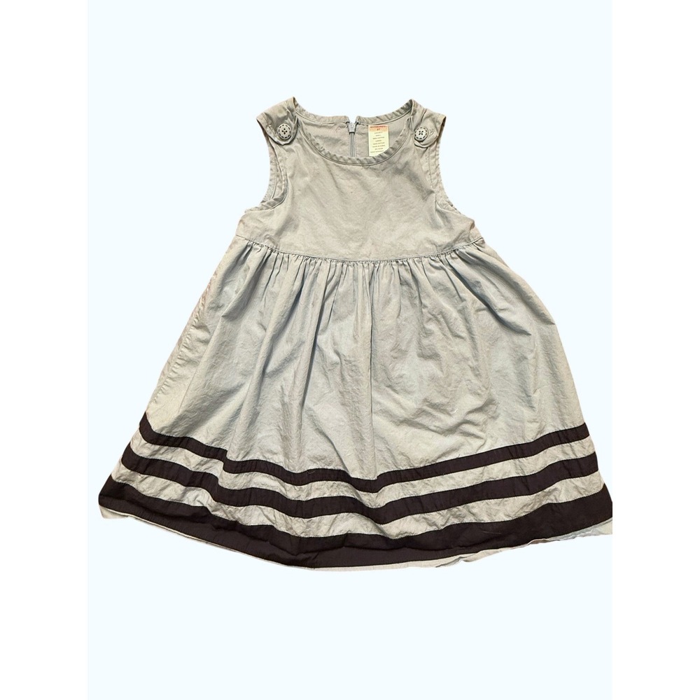 Gymboree‎ Girls Light Blue Nautical Stripe Cotton Sleeveless Dress 5T 240446121